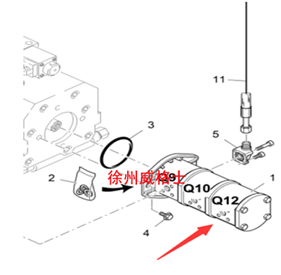 進(jìn)口攤鋪機三聯(lián)齒輪泵Q9/Q10/Q12零件號9628251000