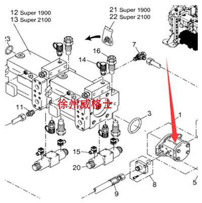 進(jìn)口攤鋪機補油泵零件號9627921000